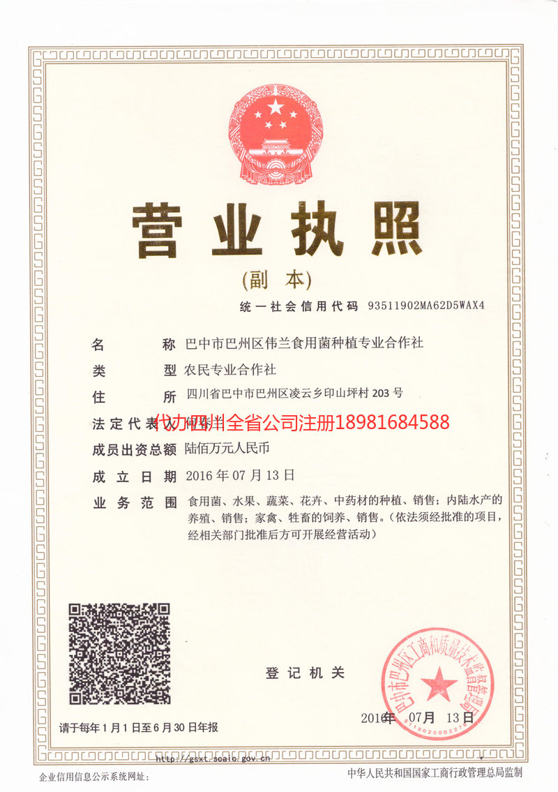 唐山唐山伟兰食用菌种植专业合作社